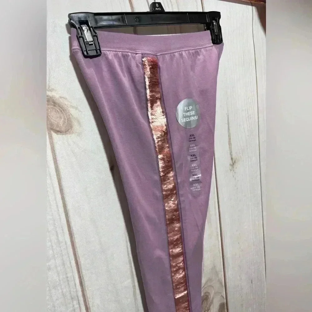 GAP Kids Flippy Sequin Panel Leggings Size XXL‎ 14/16 Purple